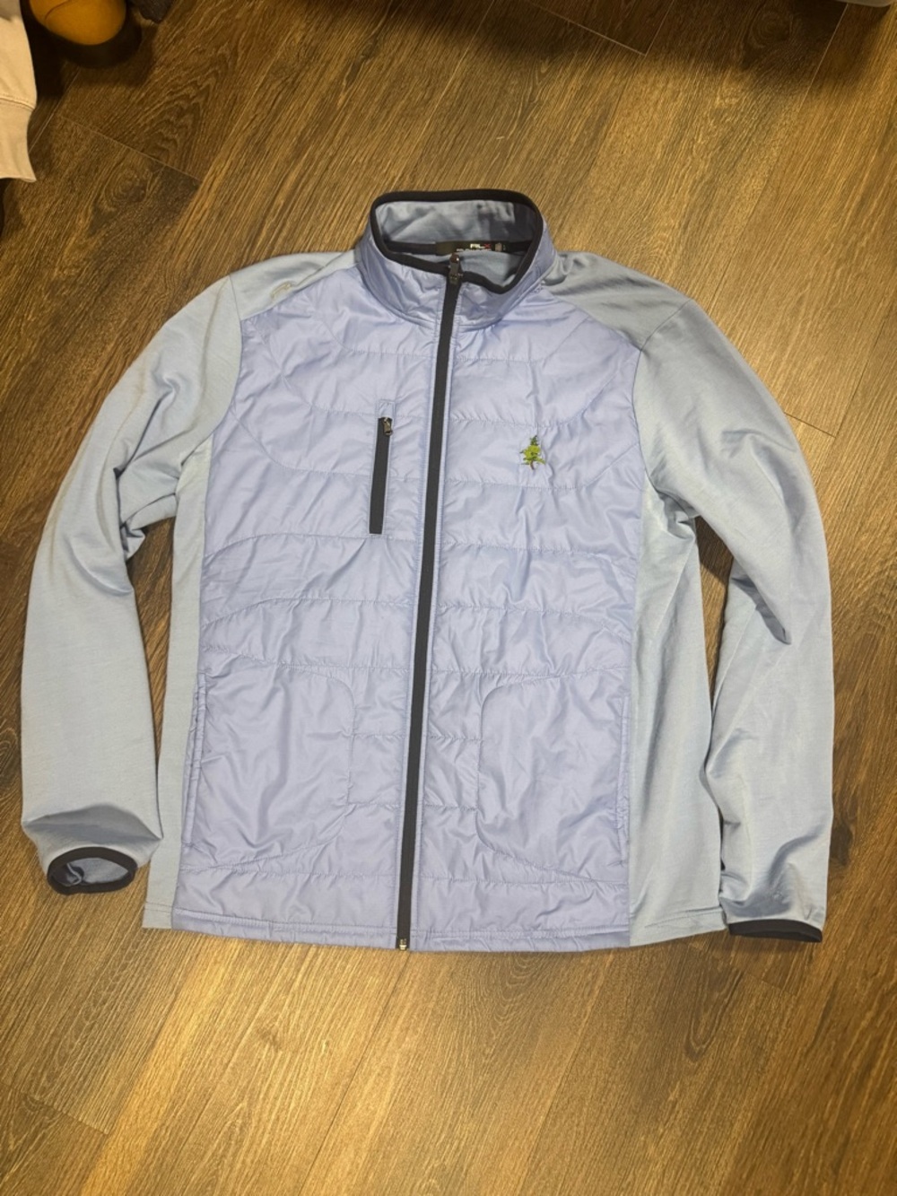 Ralph Lauren RLX Mens Wool‎ Blend Quillted Jacket Sz L Full Zip Golf Athleisure